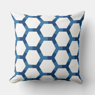 Moderne geometrische Sechseckmuster Kissen