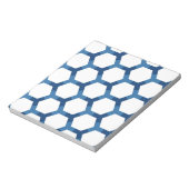 Moderne geometrische Sechseckmuster Notizblock (Rotiert)
