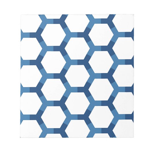 Moderne geometrische Sechseckmuster Notizblock (Vorderseite)