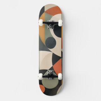 Moderne geometrische Skateboard-Deck & Achsen/Räde Skateboard