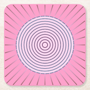 Moderne geometrische Sonneburst - Schattierungen v Rechteckiger Pappuntersetzer