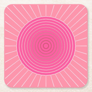 Moderne geometrische Sonneburst - Schattierungen v Rechteckiger Pappuntersetzer