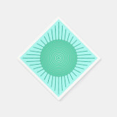 Moderne geometrische Sonnenbrille - Aqua und Meere Serviette (Ecke)