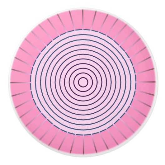 Moderne geometrische Sonnenbrille - Pink-Farbtöne Keramikknauf (Vorderseite)