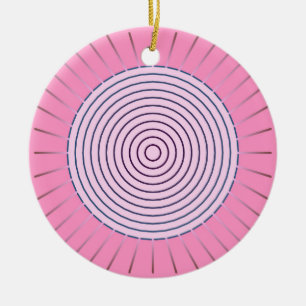 Moderne geometrische Sonnenbrille - Pink-Farbtöne Keramikornament