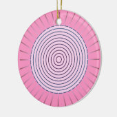 Moderne geometrische Sonnenbrille - Pink-Farbtöne Keramikornament (Links)