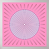 Moderne geometrische Sonnenbrille - Pink-Farbtöne Poster (Vorne)