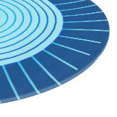 Moderne geometrische Sonnenburst - Cobalt Blue und Schneidebrett (Ecke)
