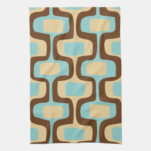 Moderne geometrische squiggly Formen der Mitte des Geschirrtuch (Vertikal)