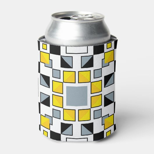 Moderne geometrische Steppdeckenmuster-Kunst Dosenkühler (Kanne Vorderseite)