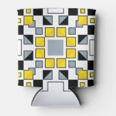 Moderne geometrische Steppdeckenmuster-Kunst Dosenkühler (Vorderseite)