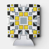 Moderne geometrische Steppdeckenmuster-Kunst Dosenkühler (Rückseite)