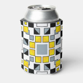 Moderne geometrische Steppdeckenmuster-Kunst Dosenkühler (Kanne Rückseite)