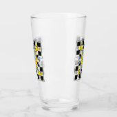 Moderne geometrische Steppdeckenmuster-Kunst  Glas (Links)