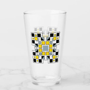 Moderne geometrische Steppdeckenmuster-Kunst Glas