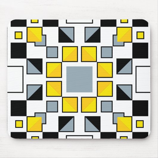 Moderne geometrische Steppdeckenmuster-Kunst Mousepad (Vorne)