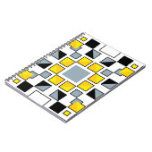 Moderne geometrische Steppdeckenmuster-Kunst Notizblock (Linke Seite)