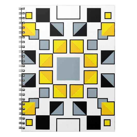 Moderne geometrische Steppdeckenmuster-Kunst Notizblock (Vorderseite)