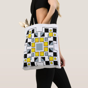 Moderne geometrische Steppdeckenmuster-Kunst Tasche