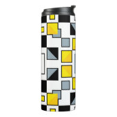 Moderne geometrische Steppdeckenmuster-Kunst Thermosbecher (Nach links gedreht)