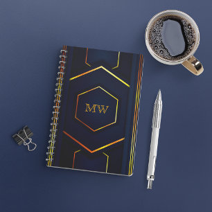 Moderne geometrische stilvolle Monogramm Notizblock