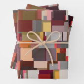 Moderne geometrische Stoffdesign Geschenkpapier Set (Beispiel)