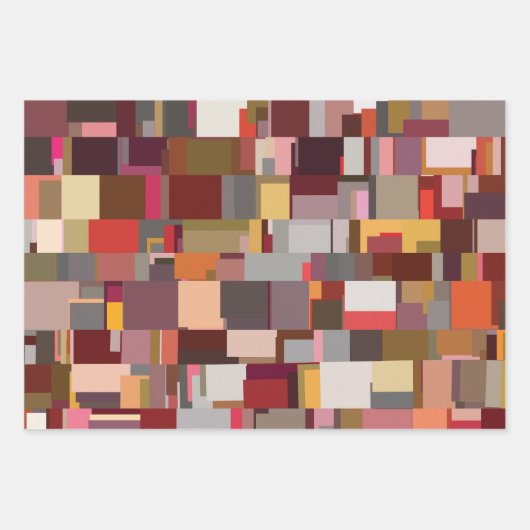 Moderne geometrische Stoffdesign Geschenkpapier Set (Vorderseite)