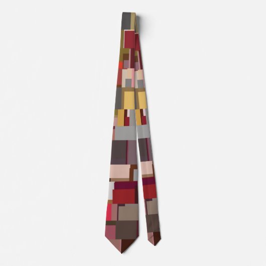 Moderne geometrische Stoffdesign Krawatte (Vorderseite)