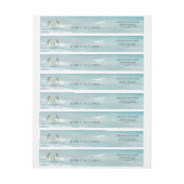 Moderne geometrische Strandhochzeit für Monogram (Bogen)