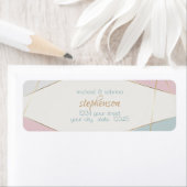 Moderne geometrische Streifen Aquamarine Rose (Insitu)