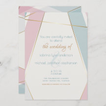 Moderne geometrische Streifen Aquamarine Rose