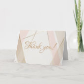Moderne geometrische Streifen mit rotem Sand Dankeskarte (Vorderseite)