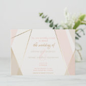 Moderne geometrische Streifen mit rotem Sand Einladung (Stehend Vorderseite)