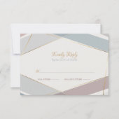 Moderne geometrische Streifen Taupe Slate RSVP Karte (Vorderseite)