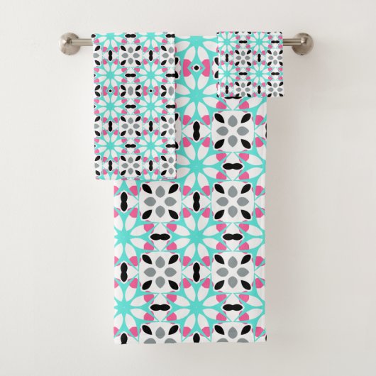 Moderne geometrische Struktur Badhandtuch Set (Insitu)