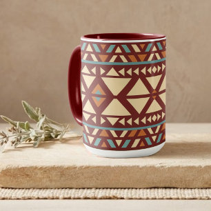 Moderne geometrische Südwest-Stil-Tasse Tasse