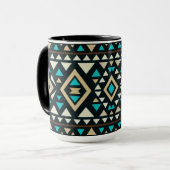 Moderne geometrische Südwest-Style Tasse (Vorderseite Links)
