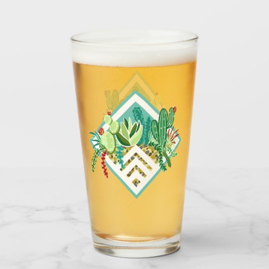 Moderne geometrische Sukkulenten & Kaktus Planter Glas (Vorne (Gefüllt))