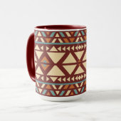Moderne geometrische Tasse im Südweststil (Vorderseite Links)