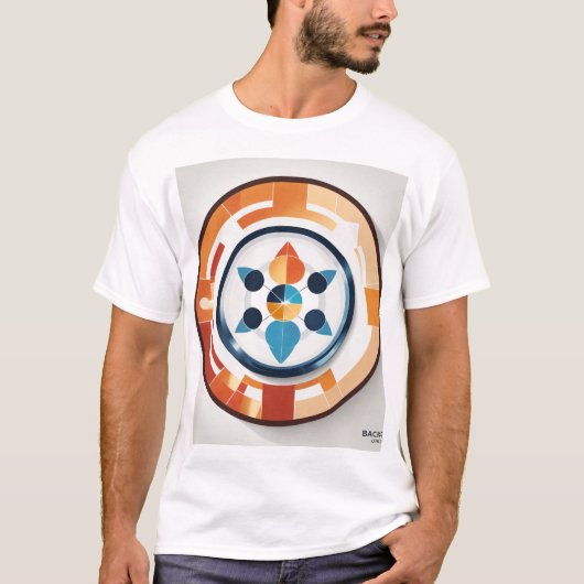 Moderne geometrische Tech-Kreis-Logo-Design. T-Shirt (Vorderseite)