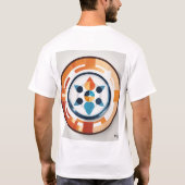 Moderne geometrische Tech-Kreis-Logo-Design. T-Shirt (Rückseite)