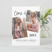 Moderne geometrische Terrakotta Foto Graduierungsp (Stehend Vorderseite)