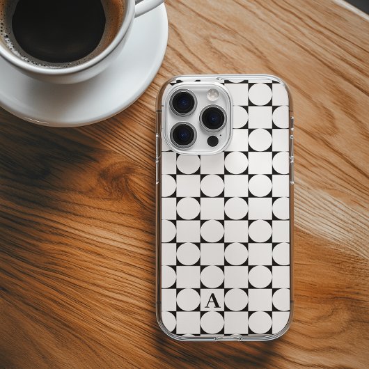 Moderne geometrische Trendy Monogram Case-Mate iPhone Hülle