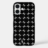 Moderne geometrische Trendy Monogram Case-Mate iPhone Hülle (Rückseite)