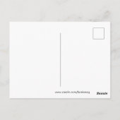 Moderne geometrische Typografie der Blumen - Blau  Postkarte (Rückseite)