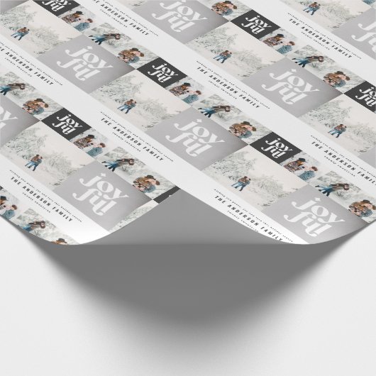 Moderne geometrische Typografie Silberschmuck Geschenkpapier (Ecke)