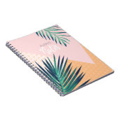 Moderne geometrische und tropische Palmfolien Notizblock (Rechte Seite)