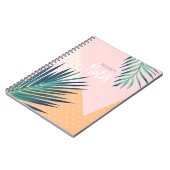 Moderne geometrische und tropische Palmfolien Notizblock (Linke Seite)