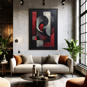 Moderne geometrische Unordnung Leinwanddruck