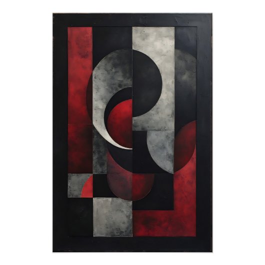 Moderne geometrische Unordnung Poster (Vorderseite)